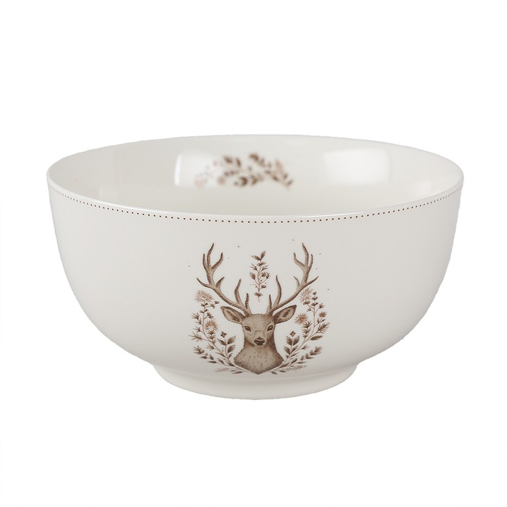 Bol portelan Ren bej maro Ø 14x7 cm / 500 ml