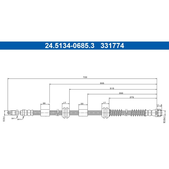 Furtun Frana 24.5134-0685.3 Vw Touareg