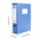 Set biblioraft, Omelivon®, A4, 75 mm, Fabricat din carton, cu levier, Pentru birou si scoala, Cu mecanism metalic, Albastru, 10 buc