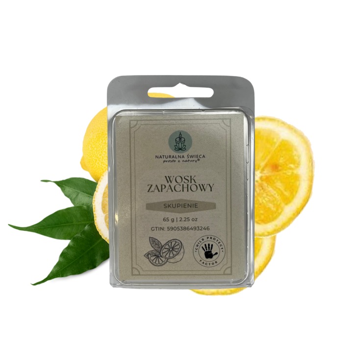 Ceara parfumata Naturalna Swieca, , citrice, 65 g