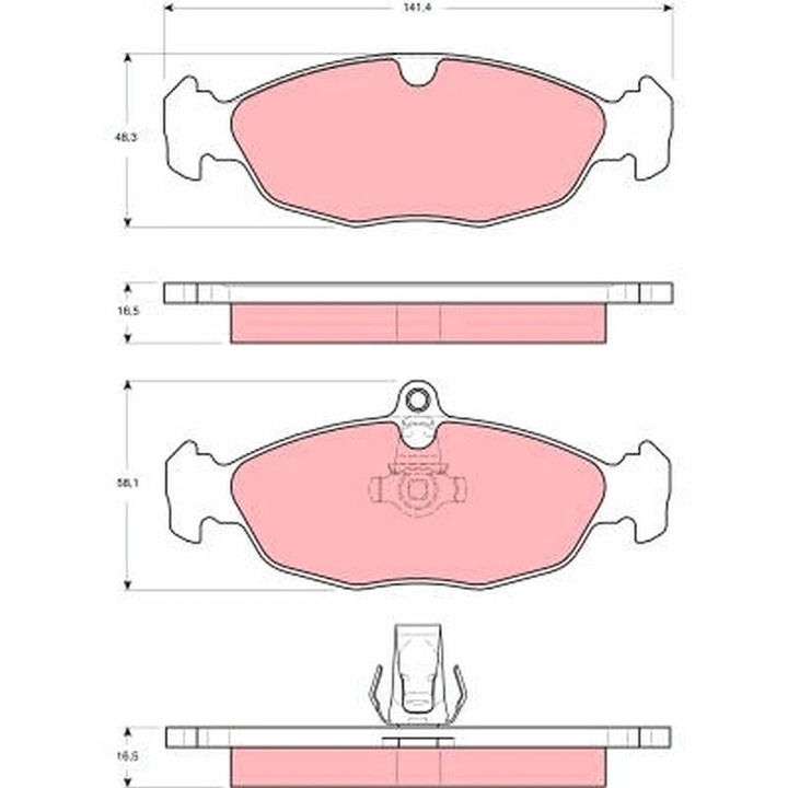 Fékbetét készlet, tárcsafék Jaguar Xj Benzin Trw Gdb1569