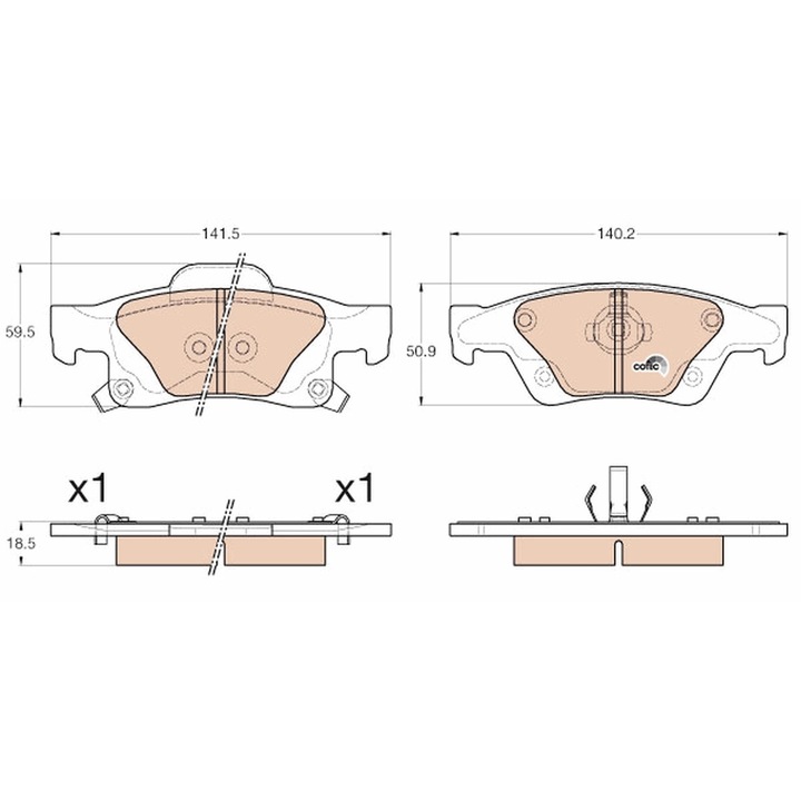 Fékbetét készlet, Tárcsafék Gdb4448 Jeep Grand Cherokee/Grand Cherokee 4