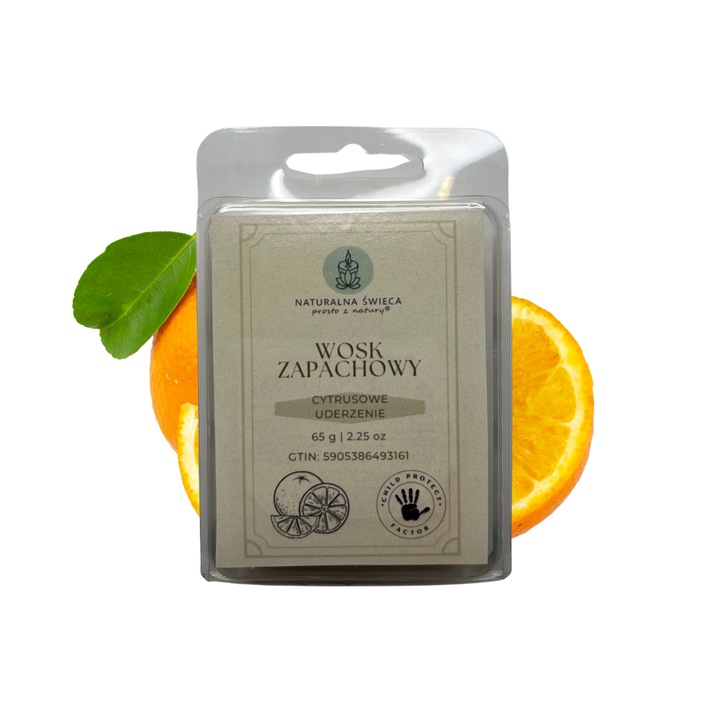 Lumanare parfumata, 65 g, aroma intensiva de citrice