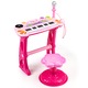 Електронно пиано за деца "LikeSmart PianoKid" – 31 клавиша, караоке микрофон, включен стол, свързване към телефон/MP3, интерактивна музикална играчка 3+, розово