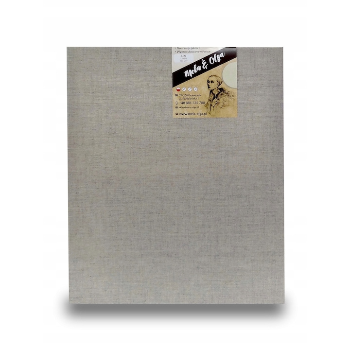 Panza de in neamorsata, 410g/m, 160x240cm, cadru din lemn de pin, 8 pene pentru ajustarea tensiunii