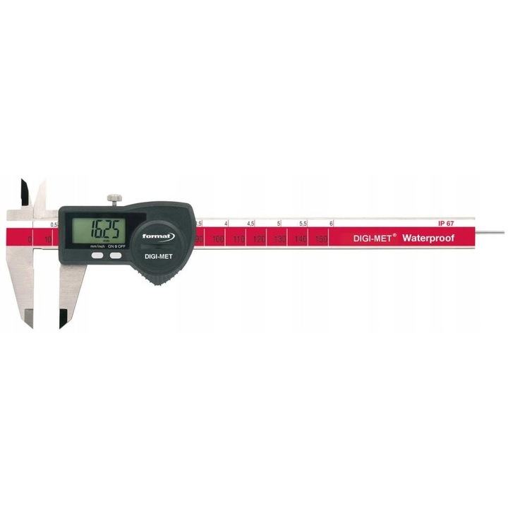 Caliper digital 150mm, inox, IP67, 0.01mm, cu adancime de masurare