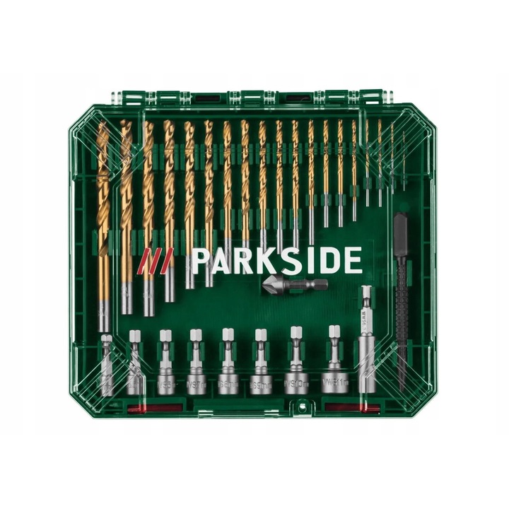 Set 75 Piese Varfuri si Burghie Parkside - Universal, Organizat