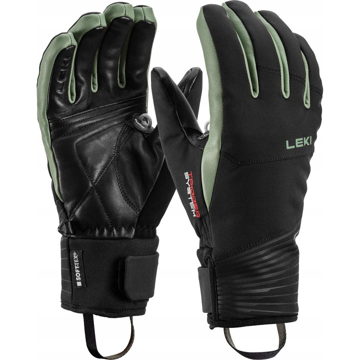 Leki Sparrow 3D női sportkesztyű, zöld, 6.5-ös méret, vízálló, szigetelt