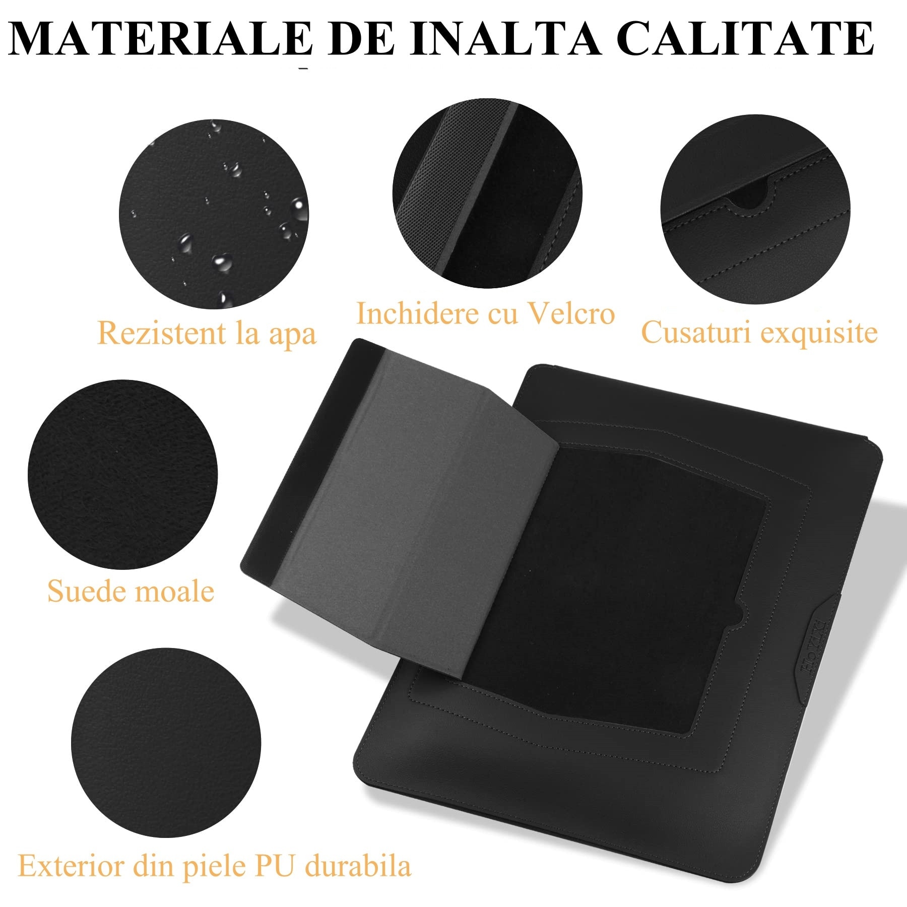 Husa laptop multifunctionala, Omelivon, 13-16 inch, negru, include geanta de depozitare si suport reglabil