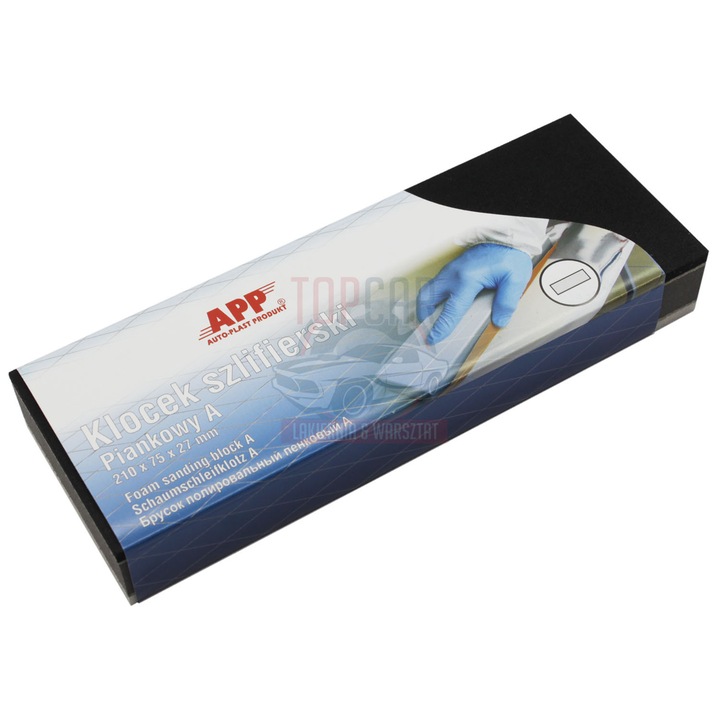 Bloc de slefuire APP 210x75x27 mm, tip A, din spuma