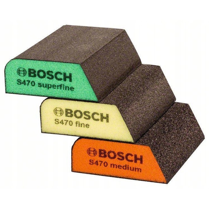 Set 3 Bureti Slefuire Profil Bosch 97x69x26mm