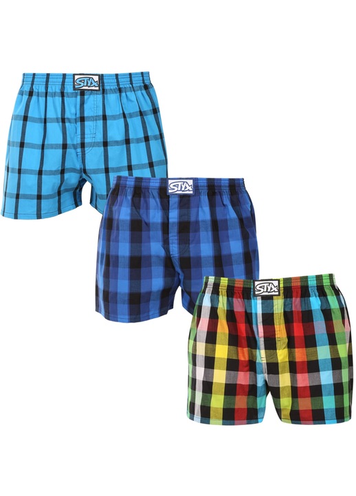 Chiloti barbati Styx set 3 bucati elastic clasic multicolor