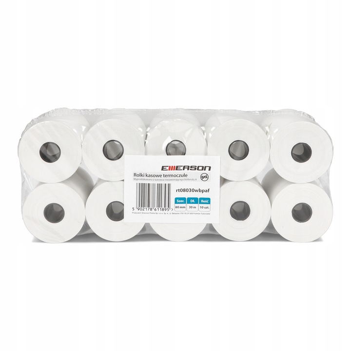Emerson Thermal Roll 80mm x 30m - Set 10 Bucati, Fara BPA