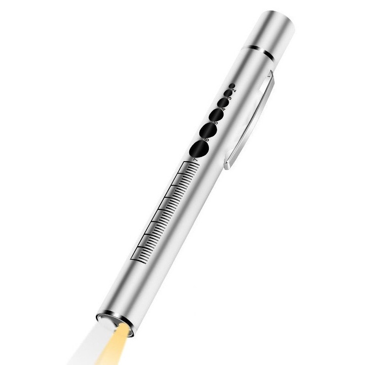 LED фенер SuooTci, 2 източника на светлина, неръждаема стомана, сребрист, 13x1.4x1.4cm