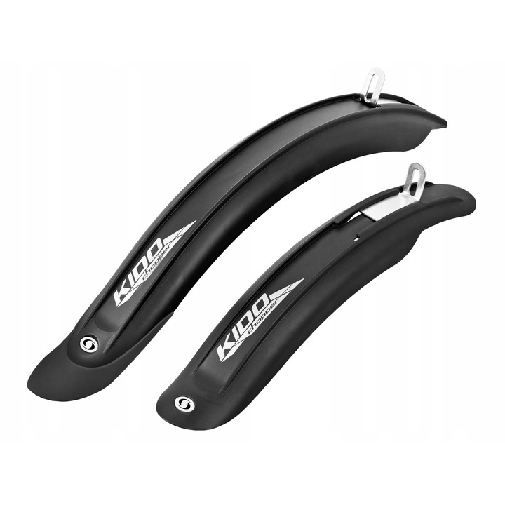 Set aparatori noroi Simpla KIDO SDS 20'', negru, pentru biciclete copii, material plastic rezistent