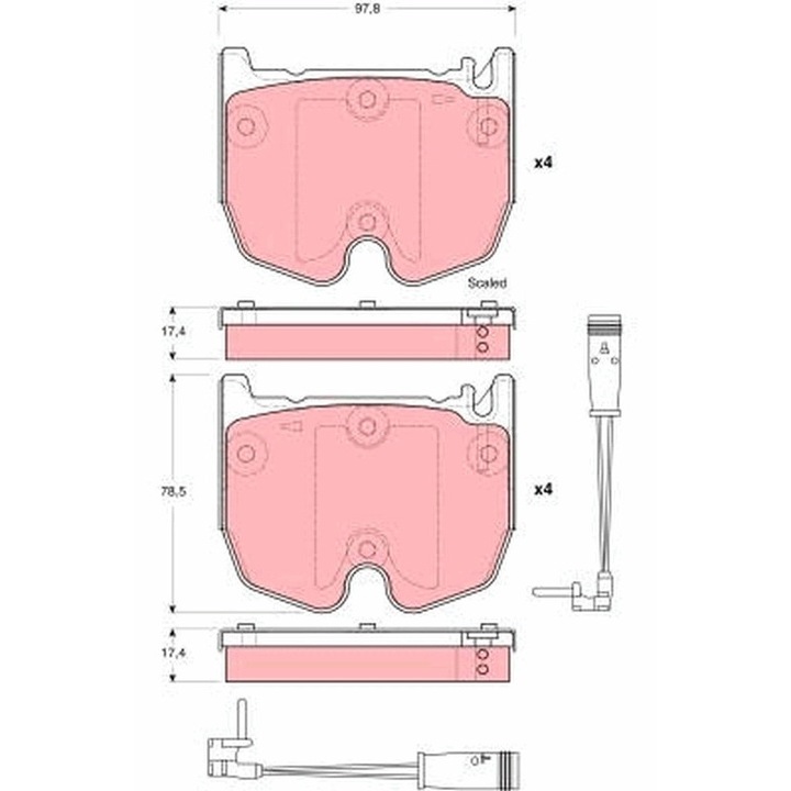 Fékbetét készlet, tárcsafék Gdb1599 Mercedes-Benz Cls/E-Class/E-Class T-Model/S-Class/Sl/Slr Vauxhall Astra Mk 2