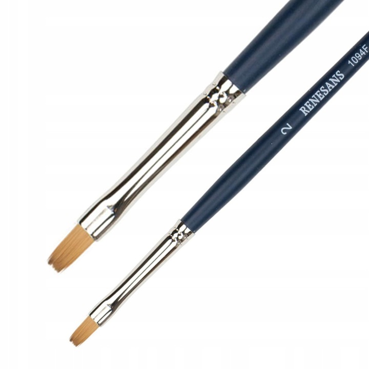 Renisuri sintetice 1094F - 2 mm, argintiu, acuarela/acrilic