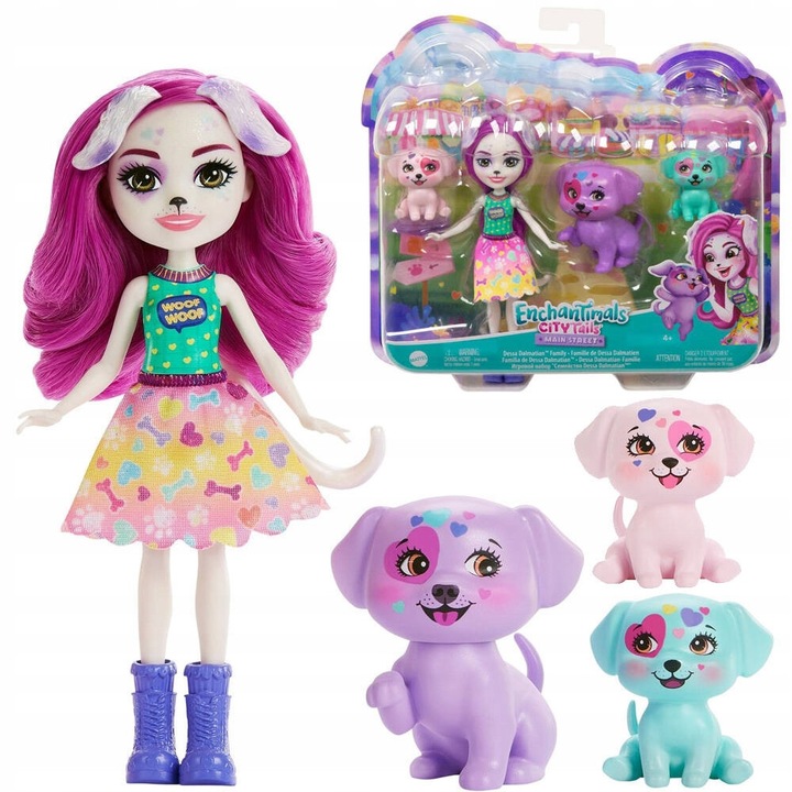 Papusa Enchantimals Dessa cu Dalmatieni HKN14
