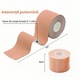 Set 2 Benzi Kinesiologice Impermeabile, Fara Latex, Bej, 5cm x 5m