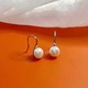 Cercei din argint cu perla alba