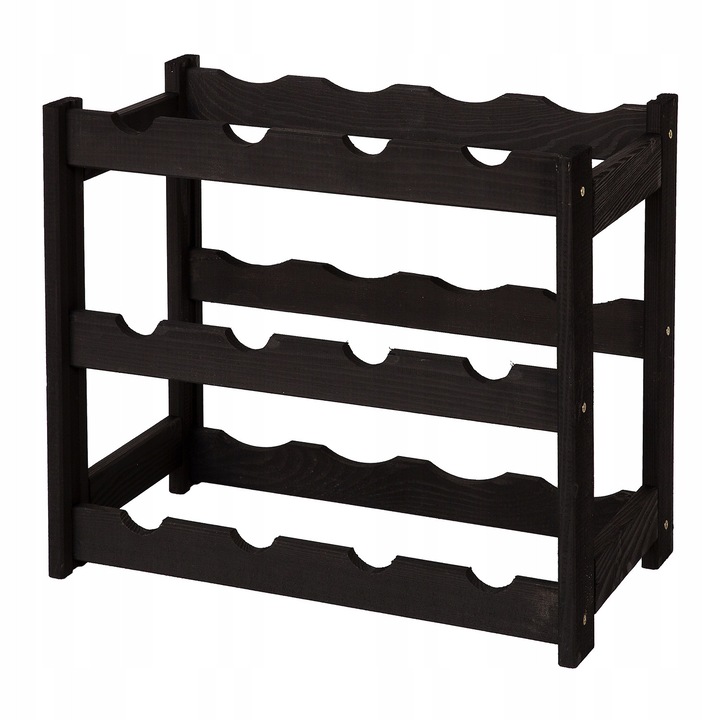 Suport bauturi, STOLMAK, suport din lemn pentru 12 sticle, culoare naturala