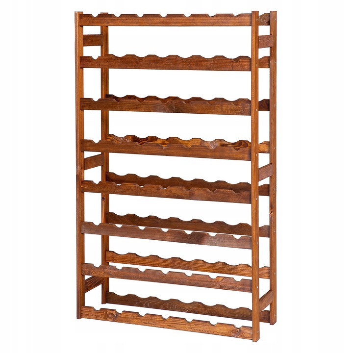 Suport bauturi, STOLMAK, suport din lemn pentru 56 sticle, culoare naturala