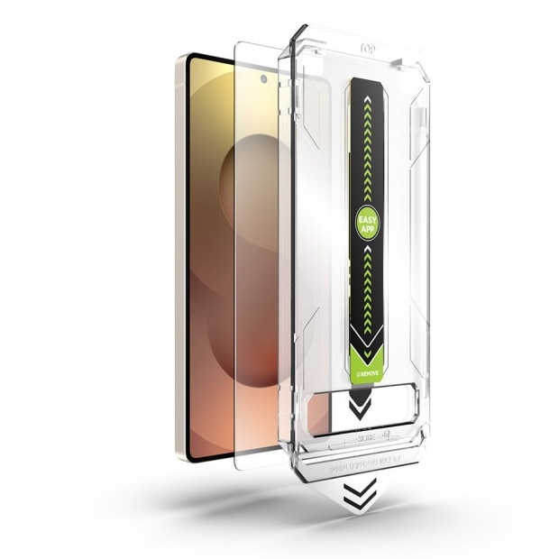 Folie Sticla Upzz® Titan Pentru Samsung Galaxy S26 ULTRA, Aplicator Inclus, Montaj Rapid, Transparenta Cu Rama Neagra