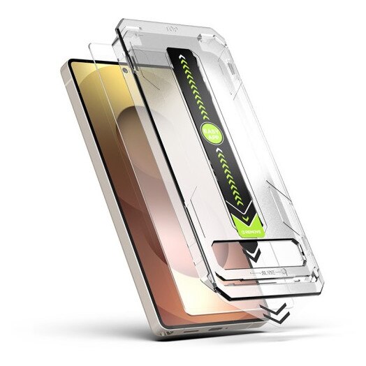 Folie Sticla Upzz® Titan Pentru Samsung Galaxy S26 ULTRA, Aplicator Inclus, Montaj Rapid, Transparenta Cu Rama Neagra