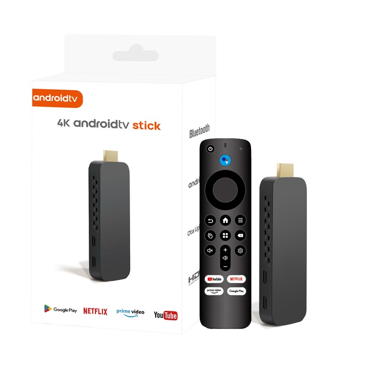 Mediaplayer X8 Android TV Box, TV Stick, 4K Ultra HD, 2GB RAM, 16GB Storage, Dual-Band WiFi, Film HD