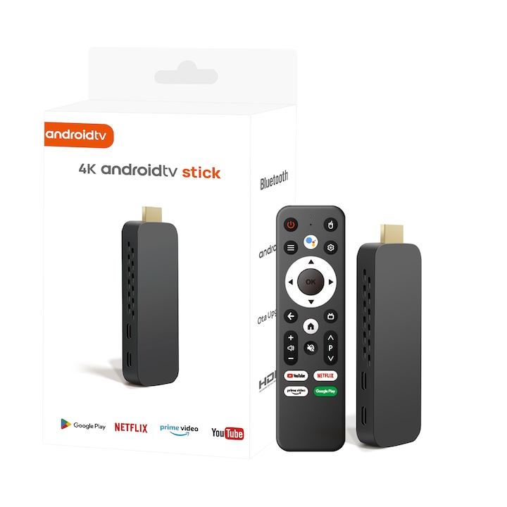 Медиаплейър X8 Android TV Box, TV Stick, 4K Ultra HD, 2GB RAM, 16GB Storage, двубандов WiFi, Film HD