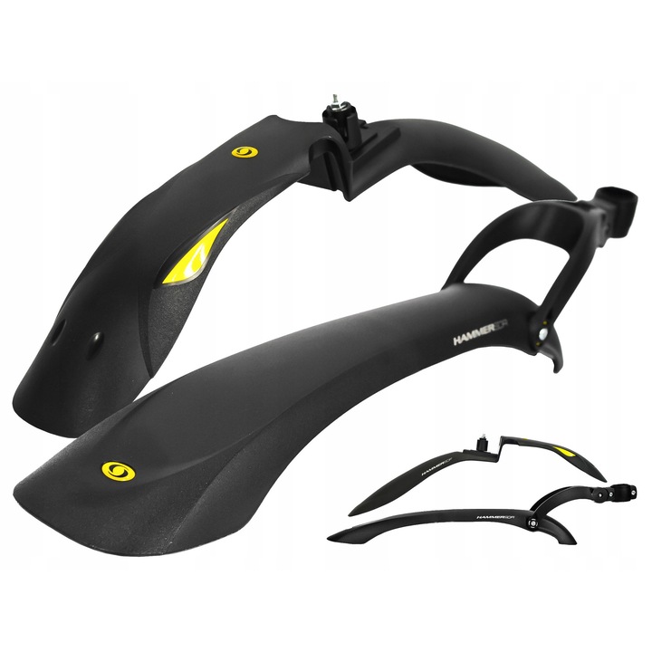 Set Aripi Bicicleta Simpla Hammer SDE Galbene 24-29''