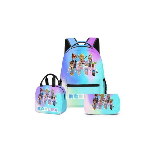 G-RAP/LIL Oセット Set ghiozdan Roblox 3 piese, geanta de pranz, etui pentru creioane