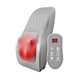 Perna pentru masaj Shiatsu NEXTLY, portabila, 3 viteze, bidirectional, incalzire, control din telecomanda, piele ecologica si panza, gri