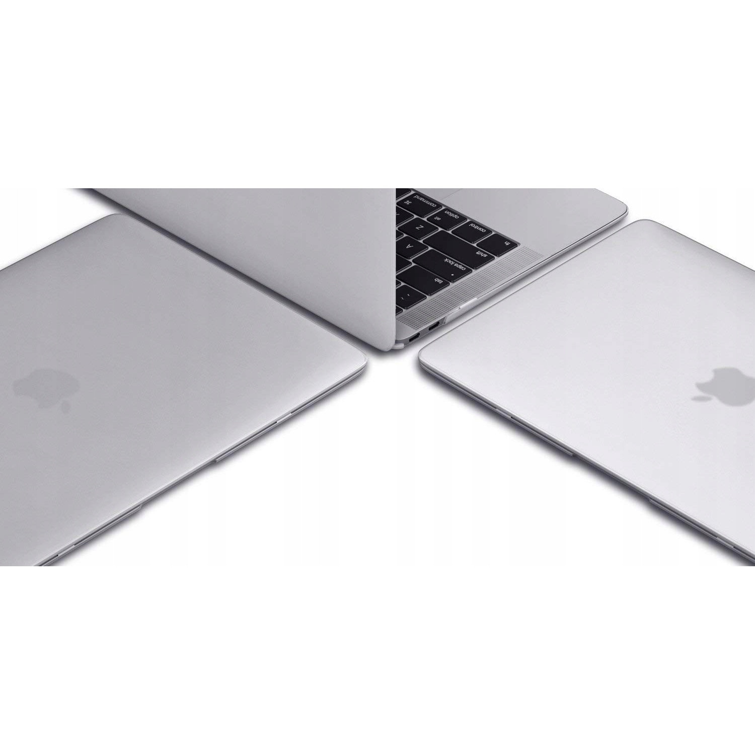 Etui Tech-Protect Smartshell pentru MacBook Air 13, Crystal Clear, 2022, set 1x etui