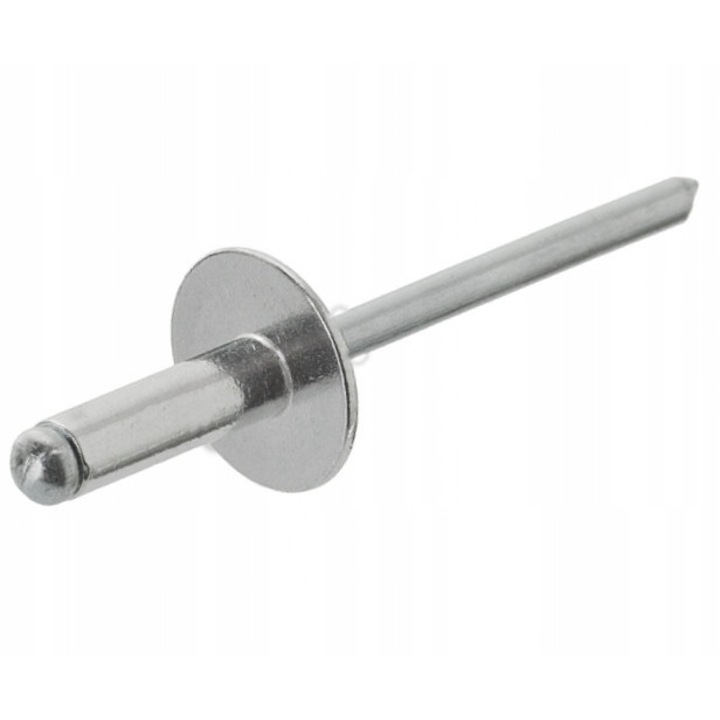 Nit zrywal cu cap plat 4x10mm set 500 bucati, aluminiu/otel