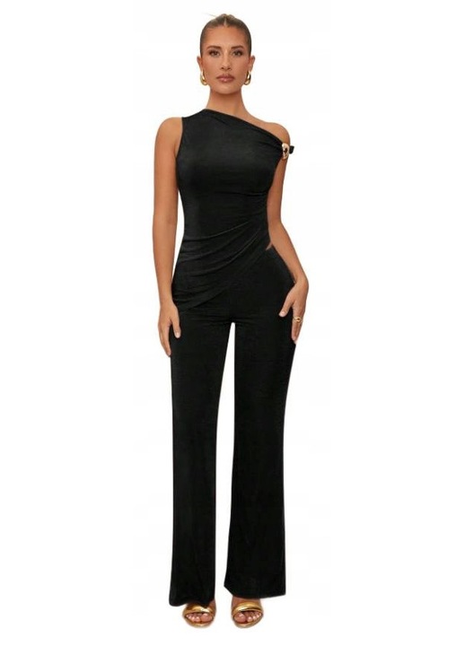 Compleu dama, negru, bluza si pantalon, S