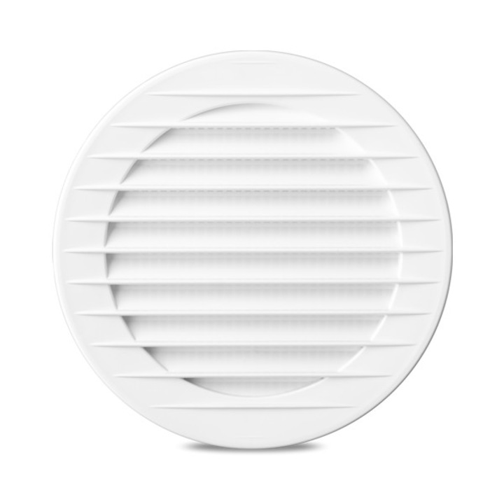 Grilaj rotund cu plasa FI 60, AIR ROXY, set 4 bucati, alb