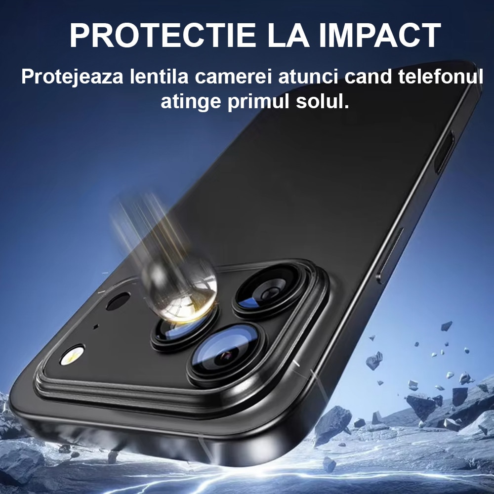 Protectie Camere Sticla Securizata Compatibil Cu Apple iPhone 17 Pro, HEYBINGO, Full Cover, Protectie Completa, Ultra Rezistenta, Calitate Premium, Max Sierra Blue
