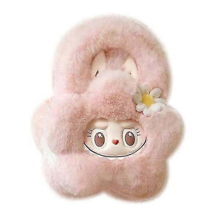 LABUBU kézitáska, műanyag felülettel, b-21, rózsaszín