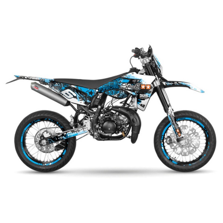 Grafikai készlet Sherco SM-R 50 2018 utáni Stage6 kék / fekete MX_S6-058806/BL
