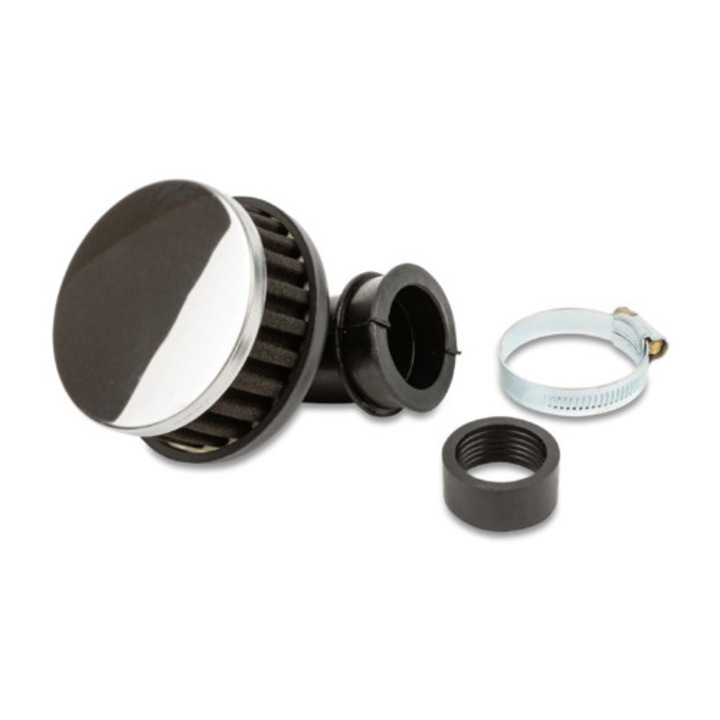 Levegőszűrő Légbefúvás ferde d.28-35mm fekete MX_STR-335.17/BK