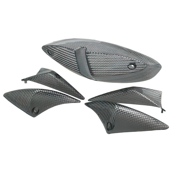 Irányjelző lencse készlet STR8 (4) hátsó lámpával Peugeot Speedfight II fekete/karbon megjelenés MX_STR-620.05/CA