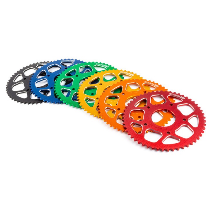 Hátsó lánckerék 53 fogú - 420 Stage6 alumínium CNC fekete Peugeot / Rieju MX_S6-2018802/BK