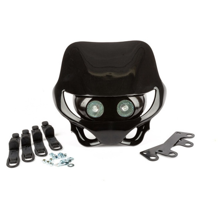 Fényszóró Maszk Enduro fekete supermoto 50 köbcenti MX_STR-599.07/BK