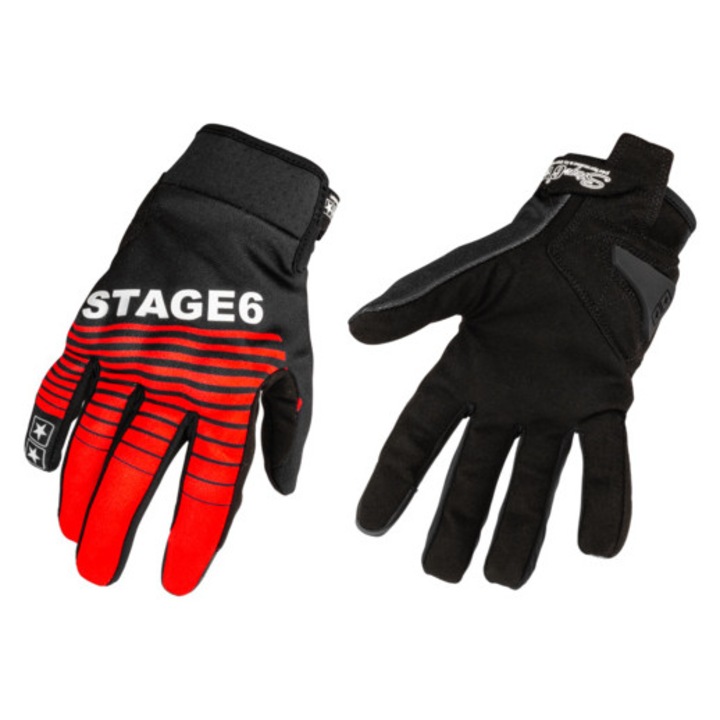 Motoros Kesztyűk Stage6 Street Pure Piros / Fekete L MX_S6-0864/L