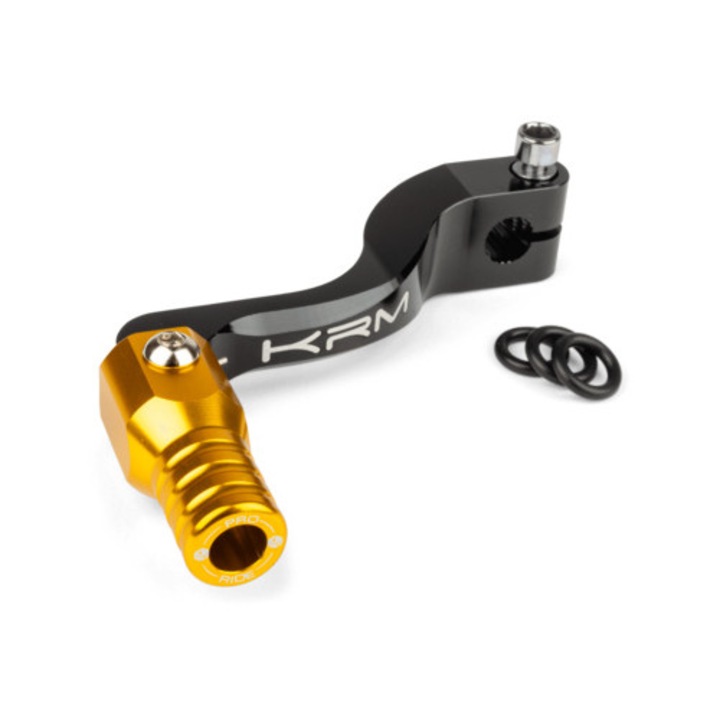 Manetă schimbător viteze KRM negru / auriu Minarelli AM6 MX_KR334F