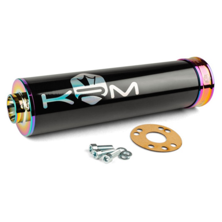 Kipufogódob KRM 70 - 90 Fekete / Neokróm / Hologram MX_KR106F