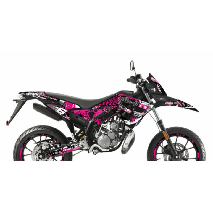 Grafikai készlet Derbi Xtreme 2018 - 2020 rózsaszín / fekete MX_S6-059201/PK