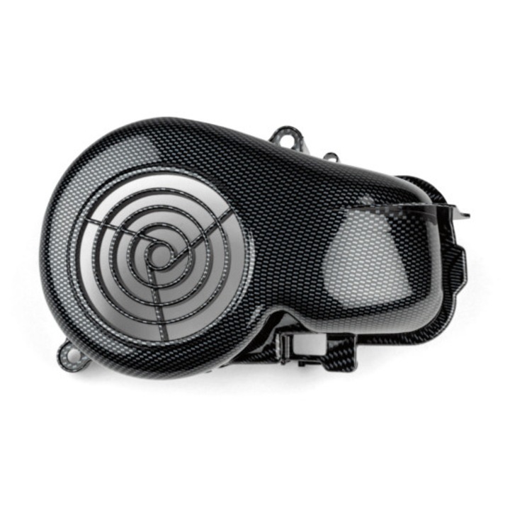 Hűtőventilátor fedél STR8 Minarelli vízszintes AC karbon kinézet MX_STR-531.66/CA