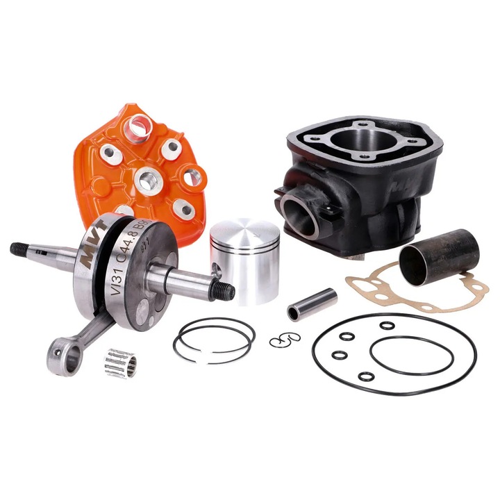 Nagy furatú hengerszett MVT Iron Max 45mm löketű főtengellyel KB=13mm 90ccm Minarelli AM6-hoz MVT-IM113P
